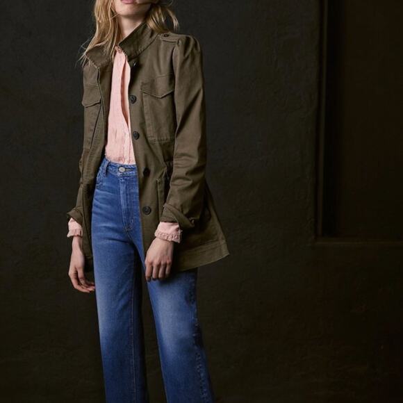 Rebecca Taylor La Vie Stretch Twill Utility Coat - Picture 1 of 9